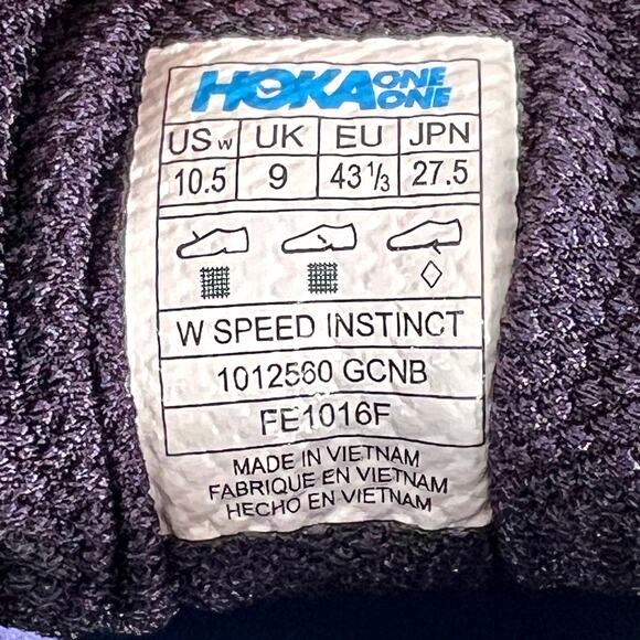 Hoka One Speed Instinct Trail Running Shoe Women 10.5 B Grey/Purple Sneaker NEW! - Picture 13 of 14